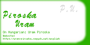 piroska uram business card
